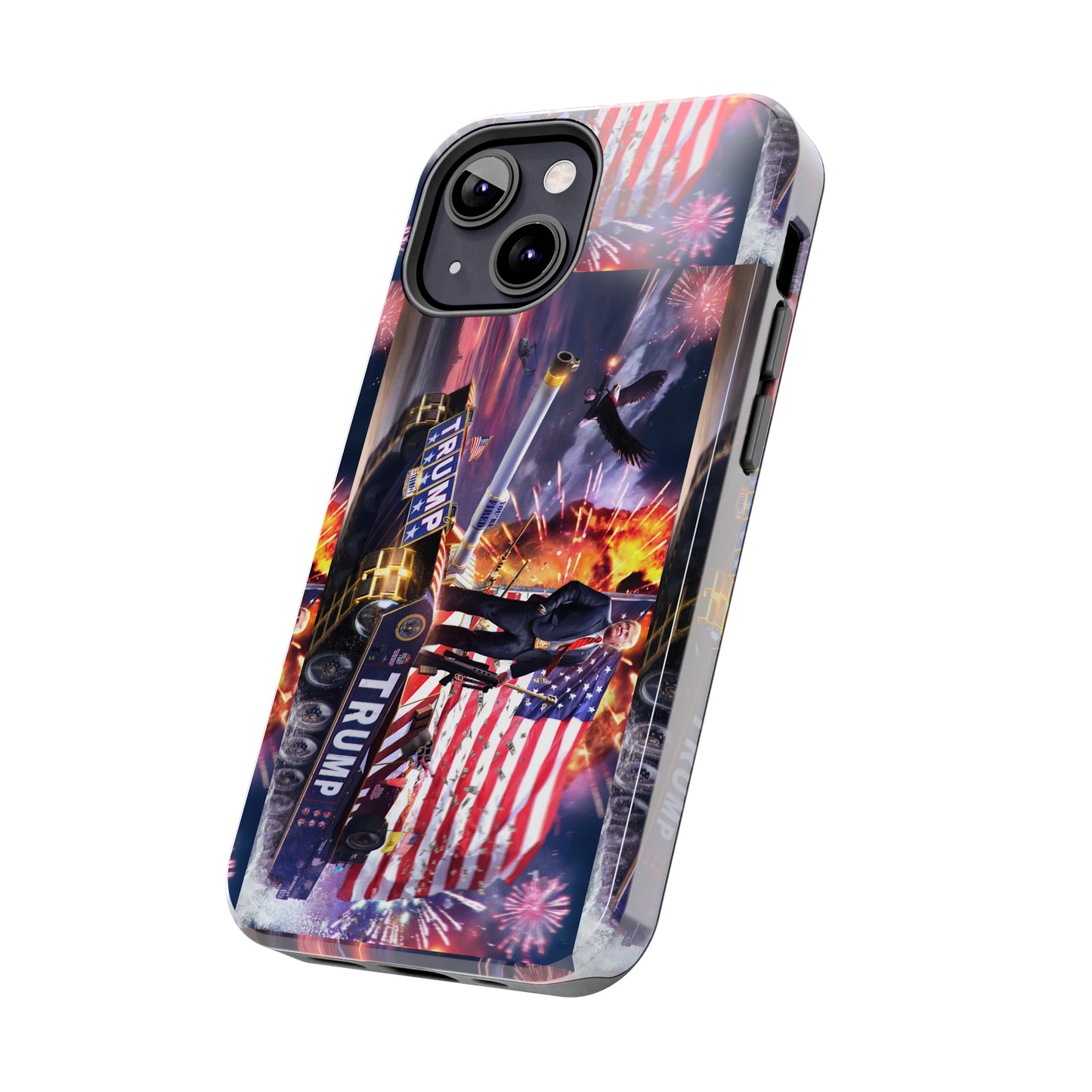 Trump Tank Murica F Yeah Apple iPhone Tough Phone Cases