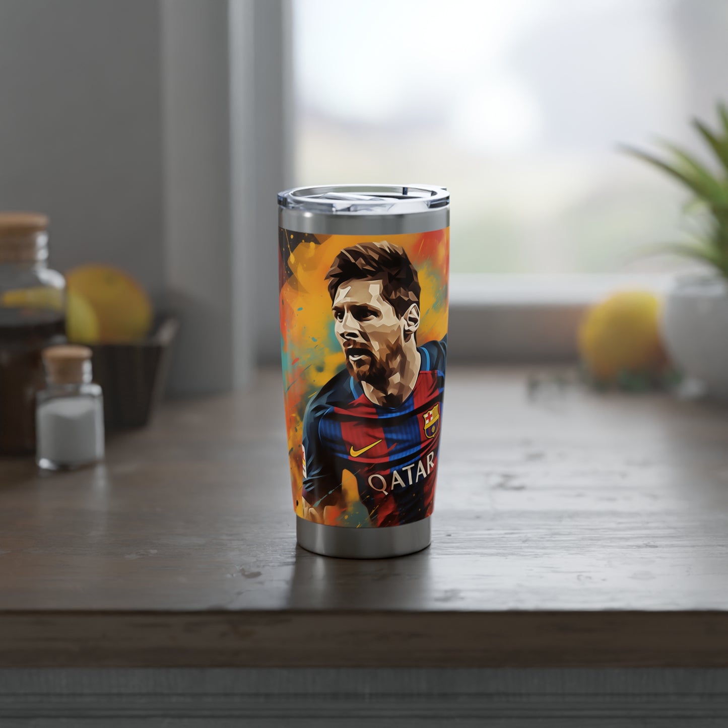 Barcelona Lionel Messi Art Stainless 20oz Tumbler