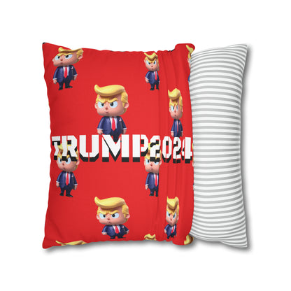 Little Trump 2024 Republican Red Soft Comfy Throw Pillow Case MAGA Gift