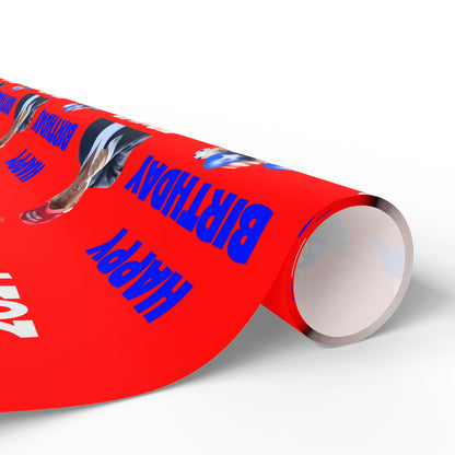 Happy Birthday Trump 2024 Red MAGA Birthday Gift Present Wrapping Paper