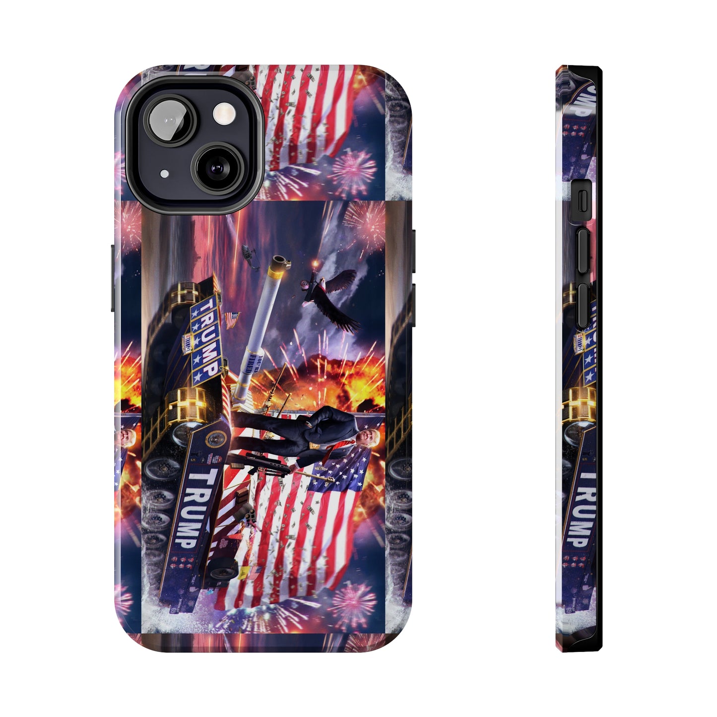 Trump Tank Murica F Yeah Apple iPhone Tough Phone Cases