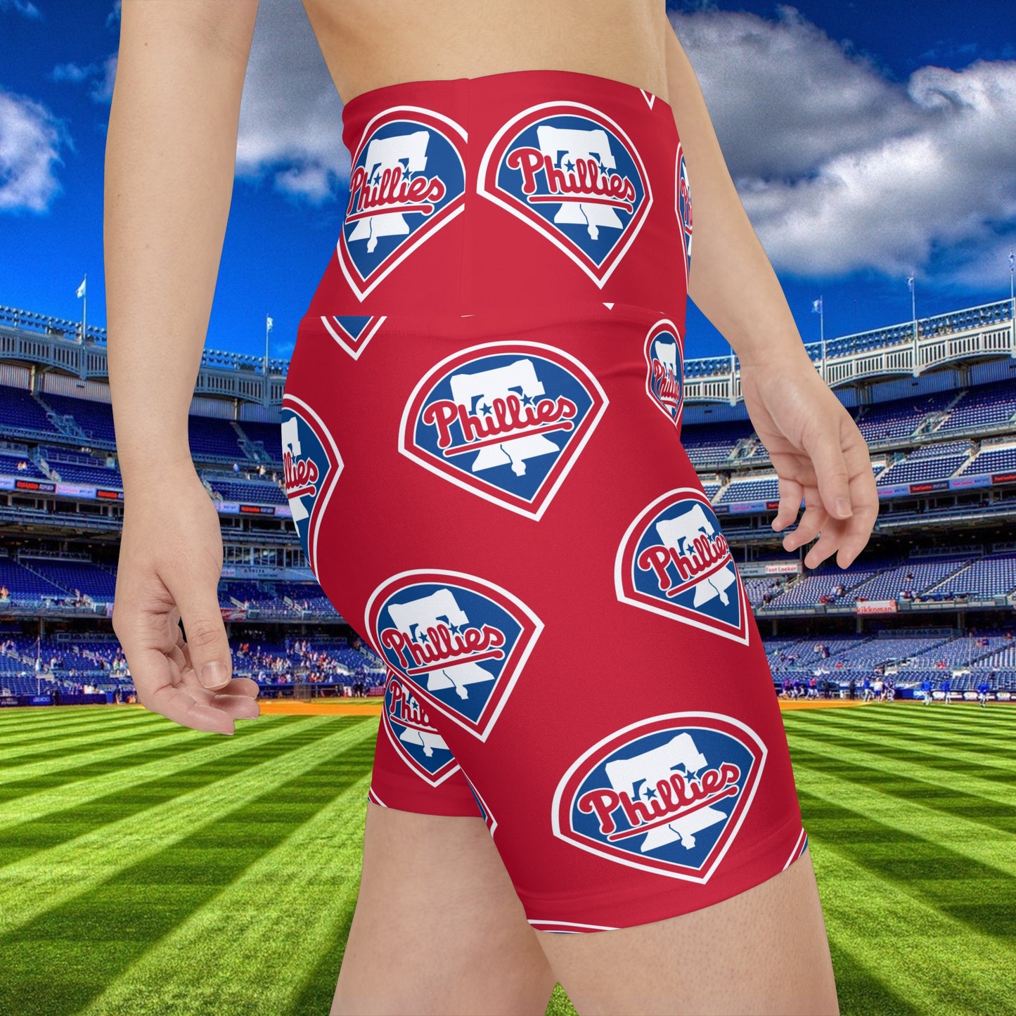 Philadelphia Phillies MLB Baseball Women's Workout Bike Comfy Shorts