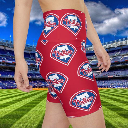 Philadelphia Phillies MLB Baseball Women's Workout Bike Comfy Shorts