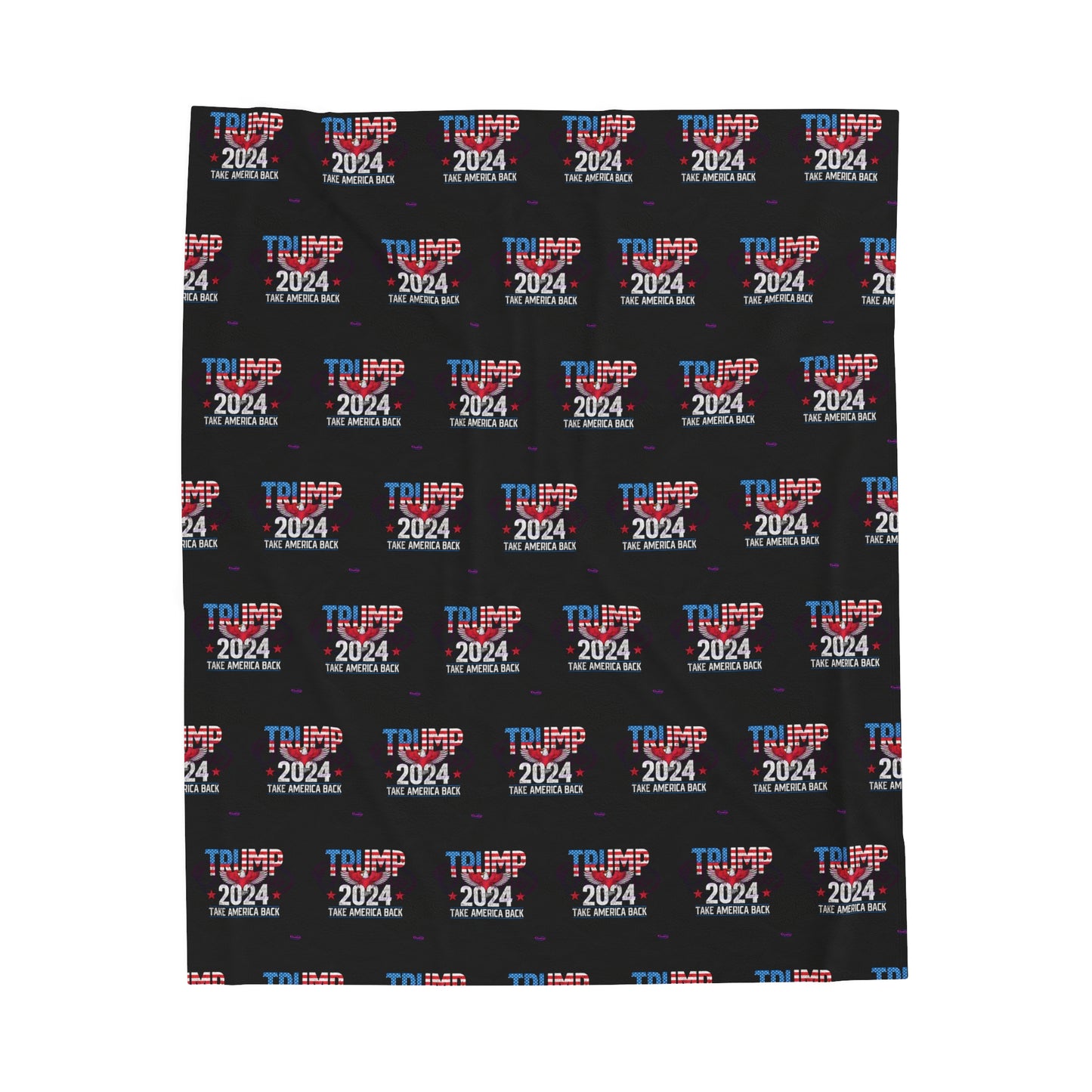 Trump 2024 Take America Back schwarze Samt-Plüschdecke