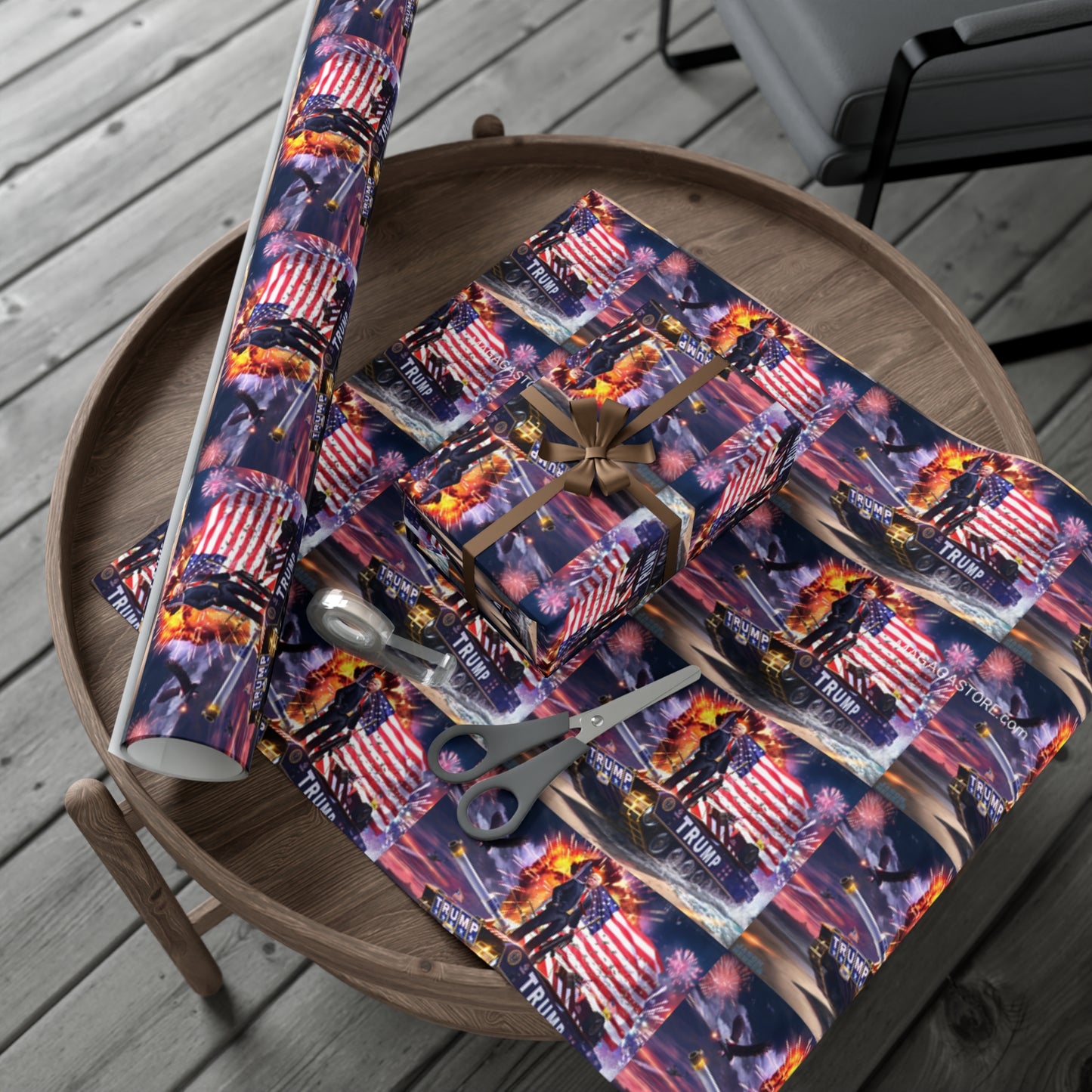 Trump the Warrior Christmas Wrapping Paper
