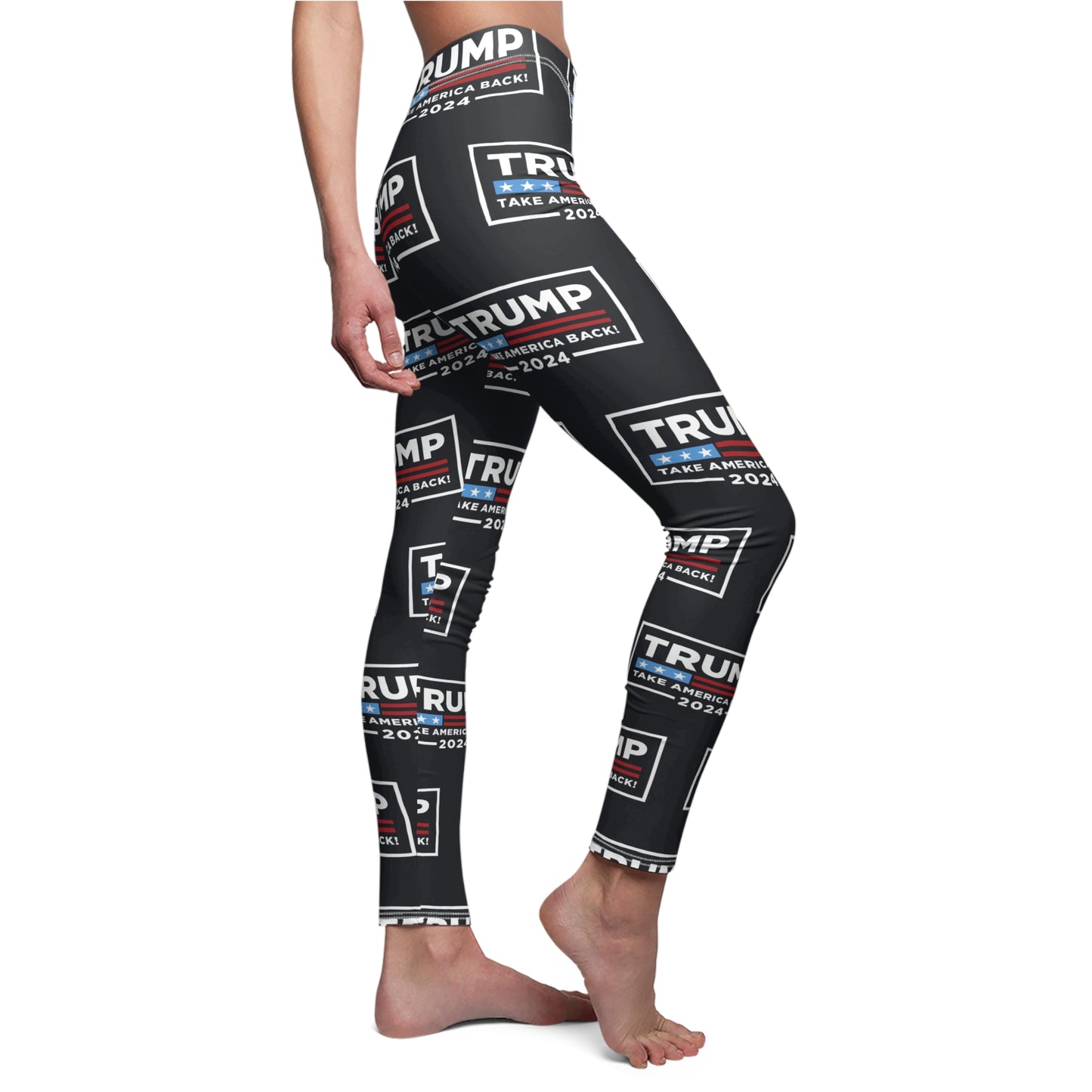 Trump 2024 Take America Back Black Women's Casual Leggings MAGAGA Store