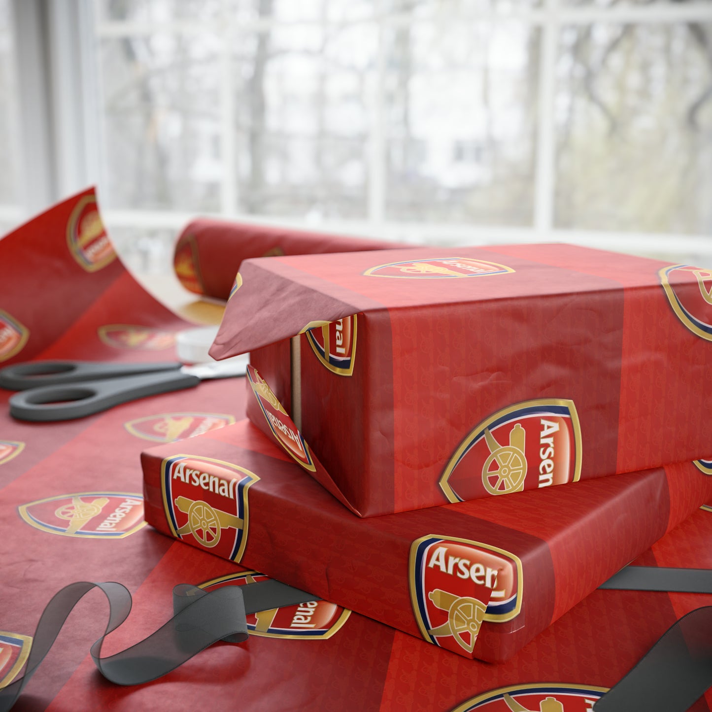 Arsenal F.C. Football Birthday Gift Wrapping Papers Holiday Sports