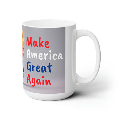 Little Trump Make America Great Again Jumbo Ceramic Coffee Mug 15oz