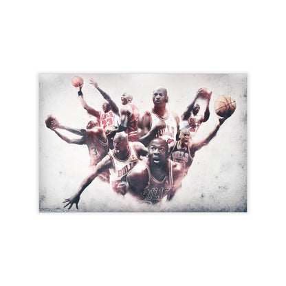 Jordan Chicago Bulls Sticky Wall Decals 2 sizes Michael Basketball
