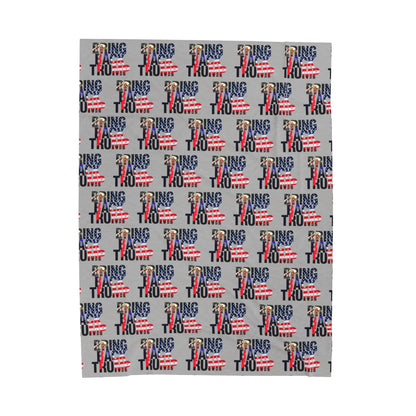 Trump MAGA Take America Back Fleece Warm Blanket