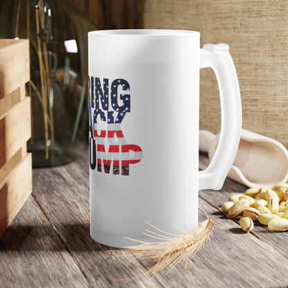 Bring Back Trump Frosted Glass Beer Pint 16oz Mug MAGA