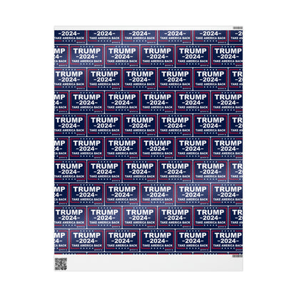 Trump Take America Back Birthday Gift Present Wrapping Paper MAGA