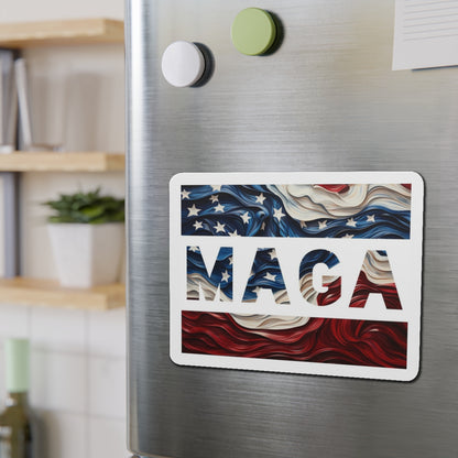 MAGA Trump Red White and Blue Die-Cut Magnet