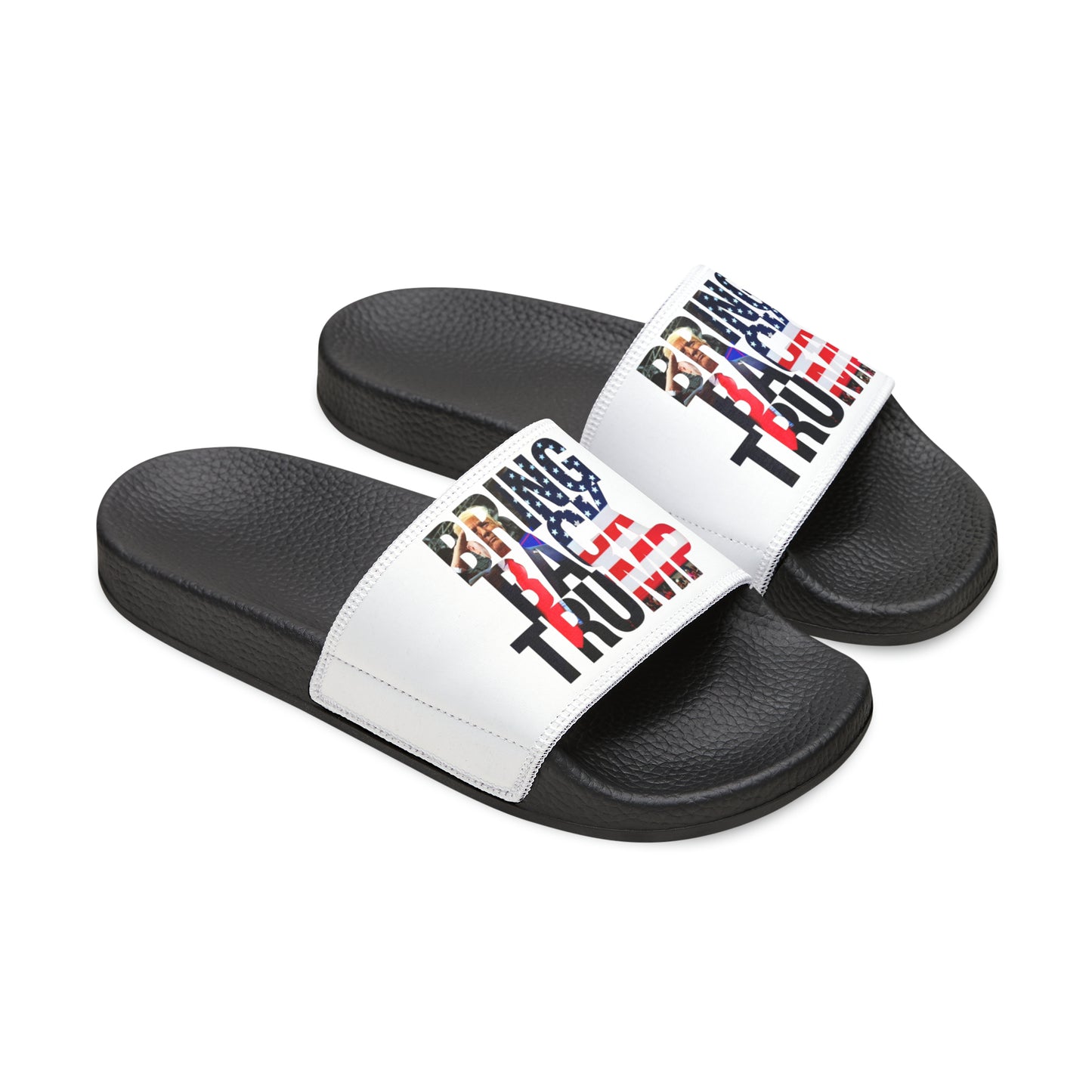 Women's Bring Back Trump 2024 MAGA Comfy PU Slide Sandals
