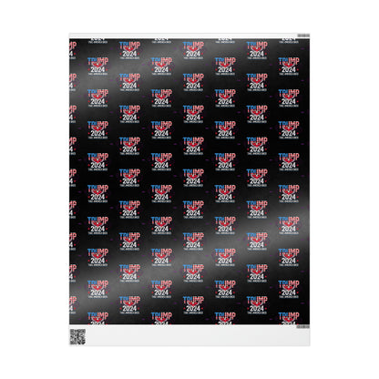 Trump 2024 Take America Back Black Birthday Gift Present Wrapping Paper MAGA