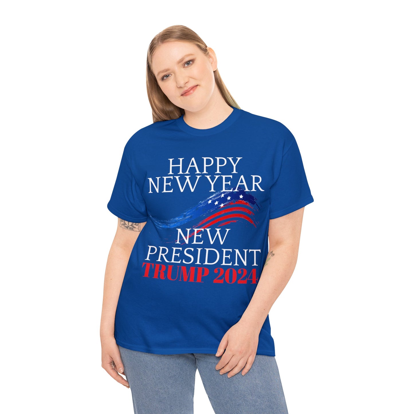 Happy New Year New President Trump 2024 Unisex Heavy Cotton Tee