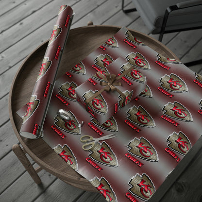 Kansas City Chiefs Red NFL Football Birthday Gift Wrapping Papers Holiday