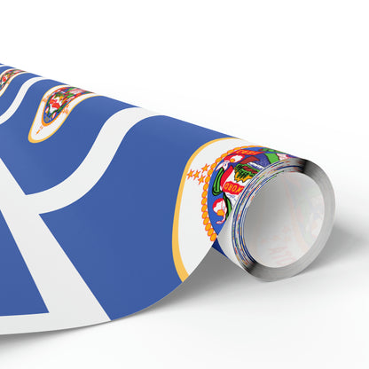 The ORIGINAL Minnesota State Flag Birthday Gift Wrapping Paper Don't Change our flag
