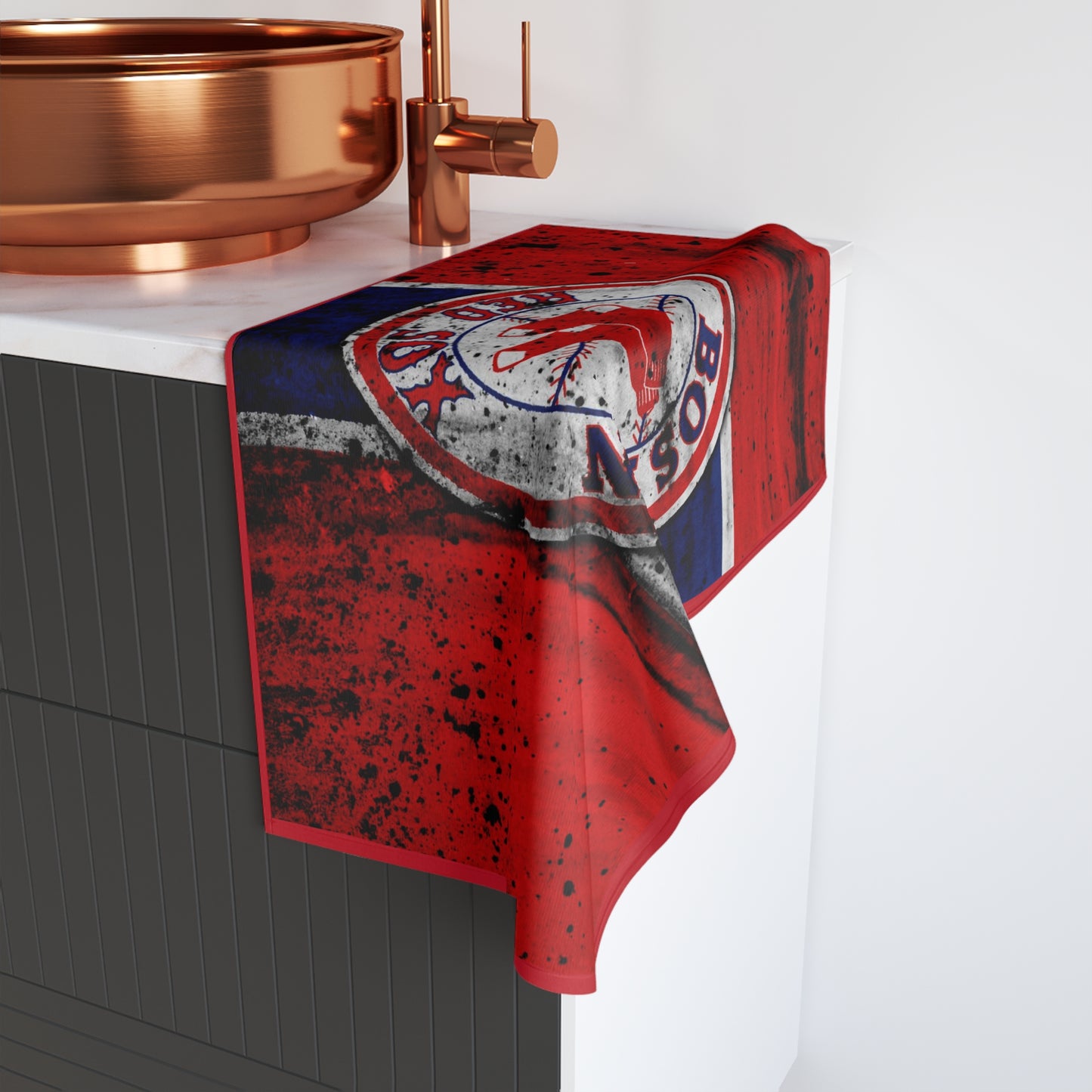 Boston Red sox MLB Baseball Kitchen Bathroom Soft Hand Towel