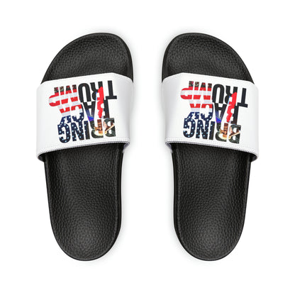 Women's Bring Back Trump 2024 MAGA Comfy PU Slide Sandals