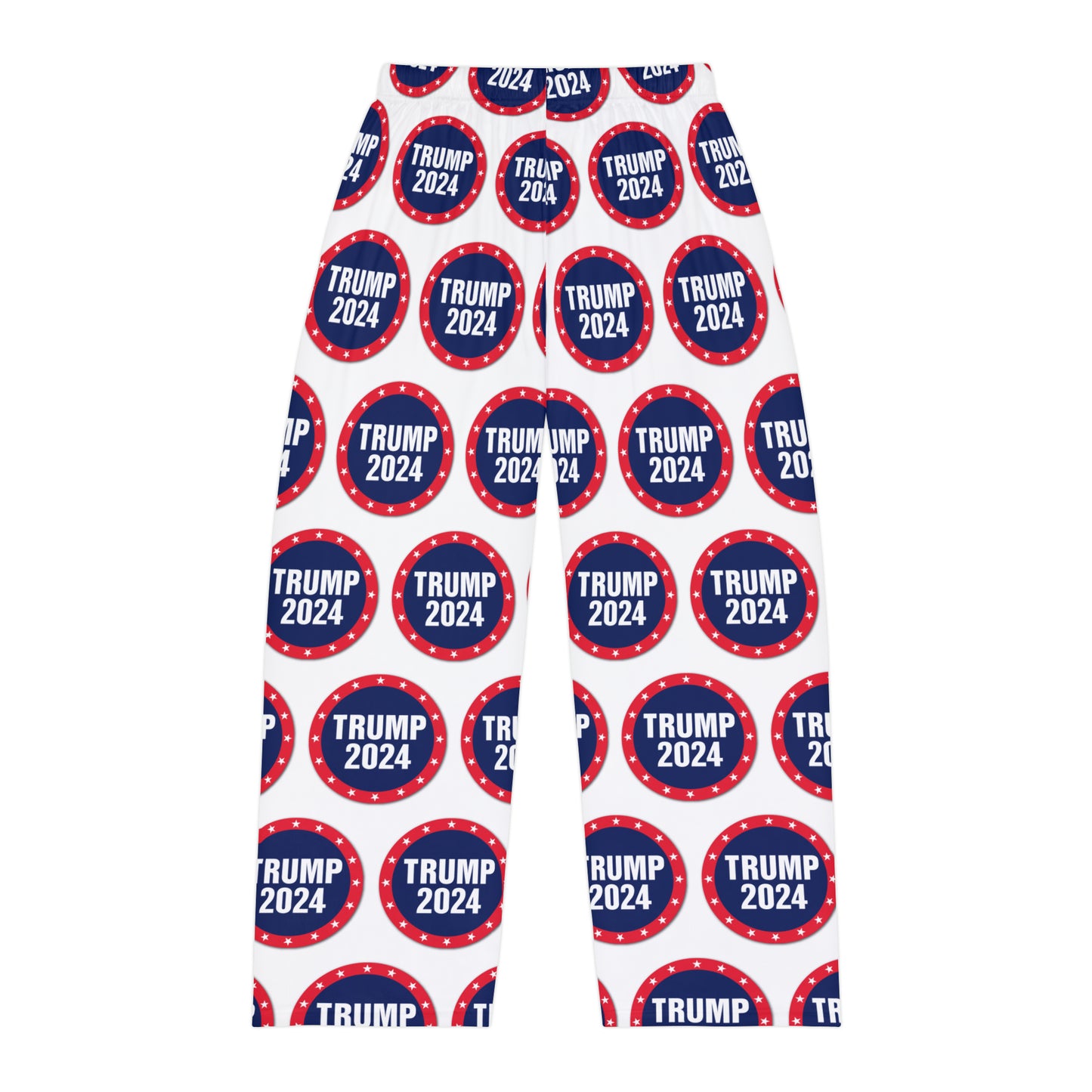 Trump 2024 Circle Logo Men's Polyester Lounge Comfy Pajama Pants