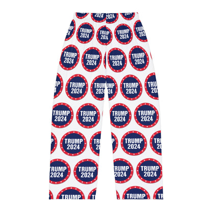 Trump 2024 Circle Logo Men's Polyester Lounge Comfy Pajama Pants