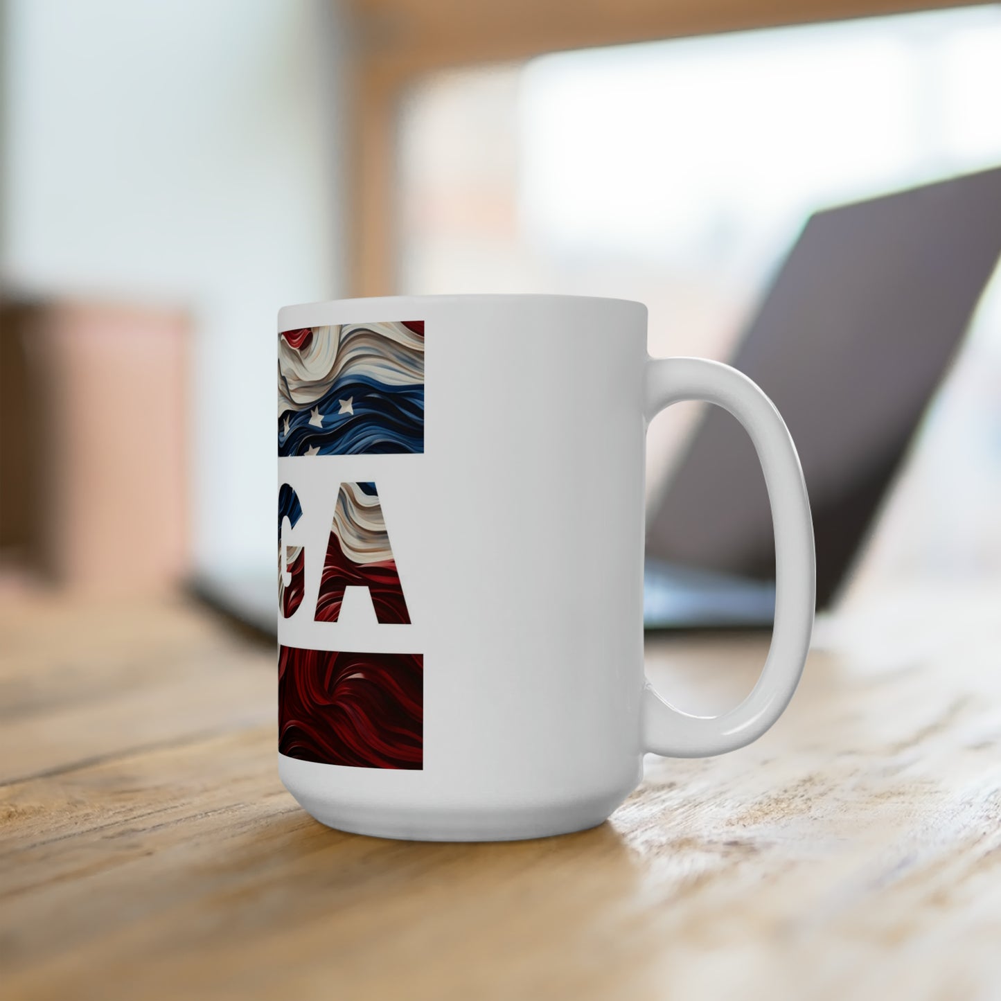 MAGA Flag Jumbo Ceramic Coffee Mug 15oz
