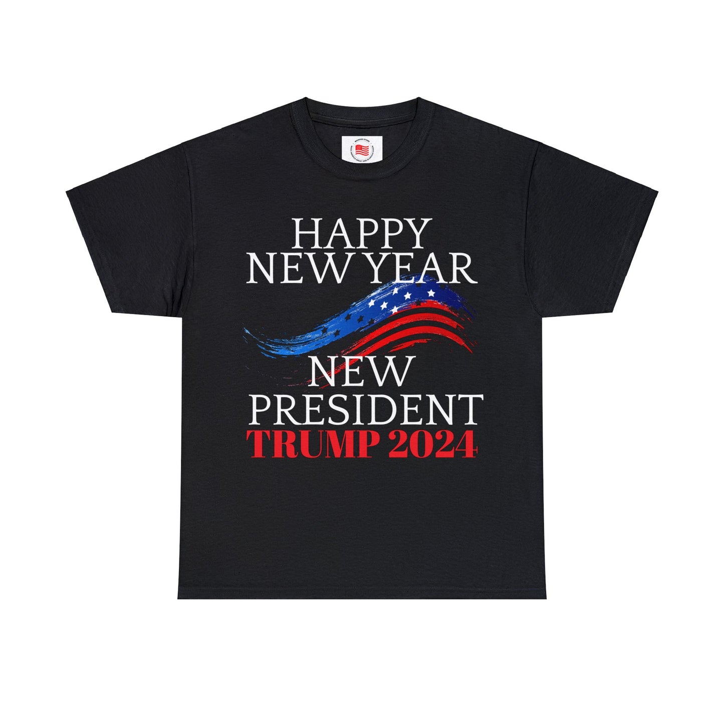 Happy New Year New President Trump 2024 Unisex Heavy Cotton Tee