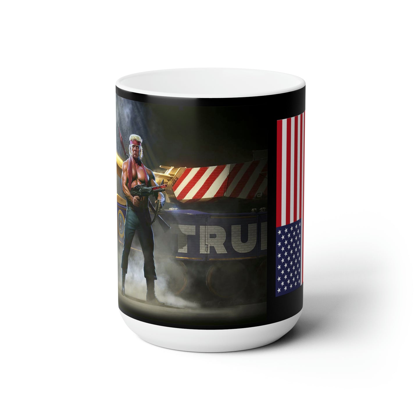 Donald Trump American Soldier Style Jumbo Ceramic Coffee Mug 15oz