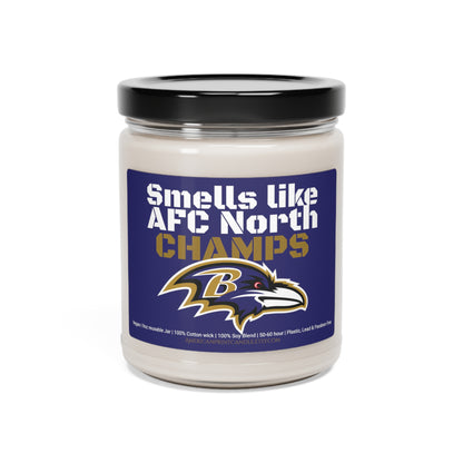 Smells Like AFC North CHAMPS Baltimore Ravens Scented Soy Candle 9oz