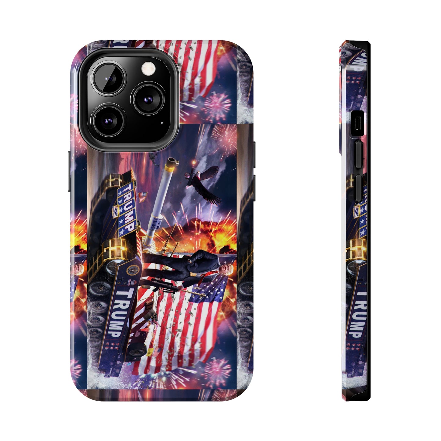 Trump Tank Murica F Yeah Apple iPhone Tough Phone Cases