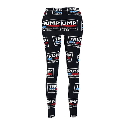 Trump 2024 Take America Back Black Women's Casual Leggings MAGAGA Store