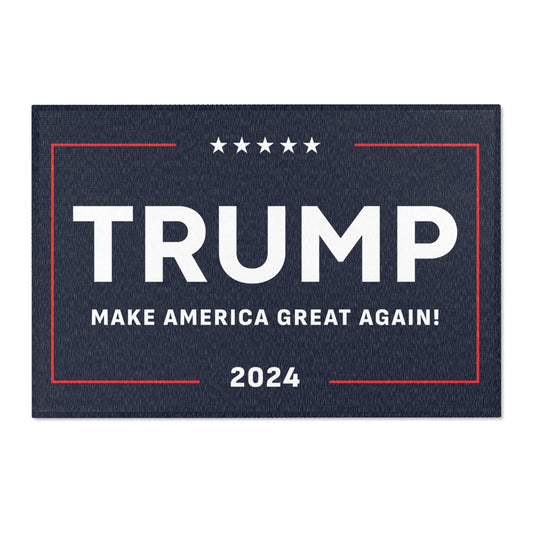 Trump Take America Back 2024 Large polyester hemmed Flat Lay Area Rugs MAGA