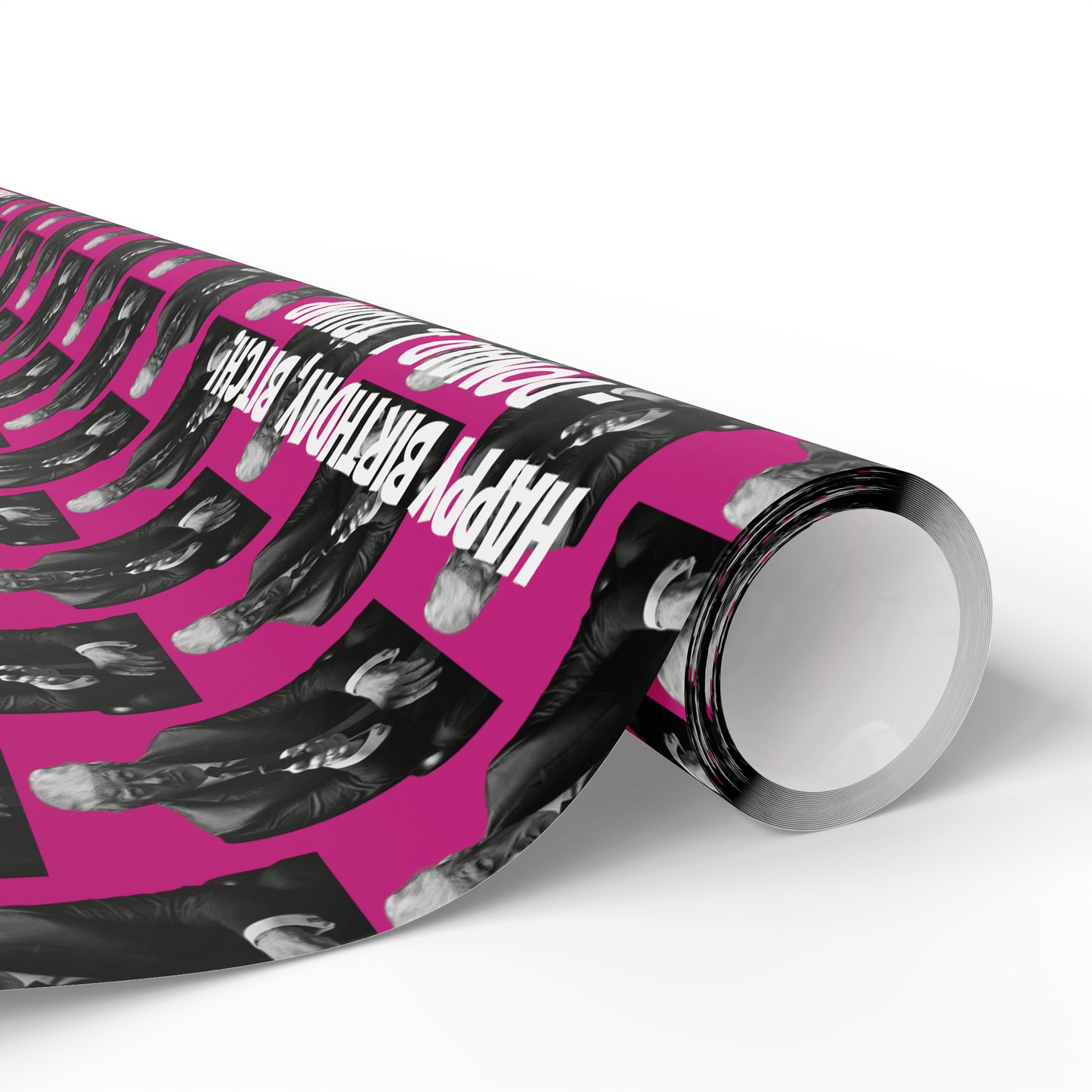 Happy Birthday Bitch! -Donald J. Trump Birthday Gift Wrapping Paper - Pink