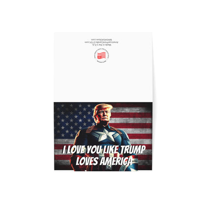 Captain Trump America I love you like Trump Loves America Anniversary Greeting Cards