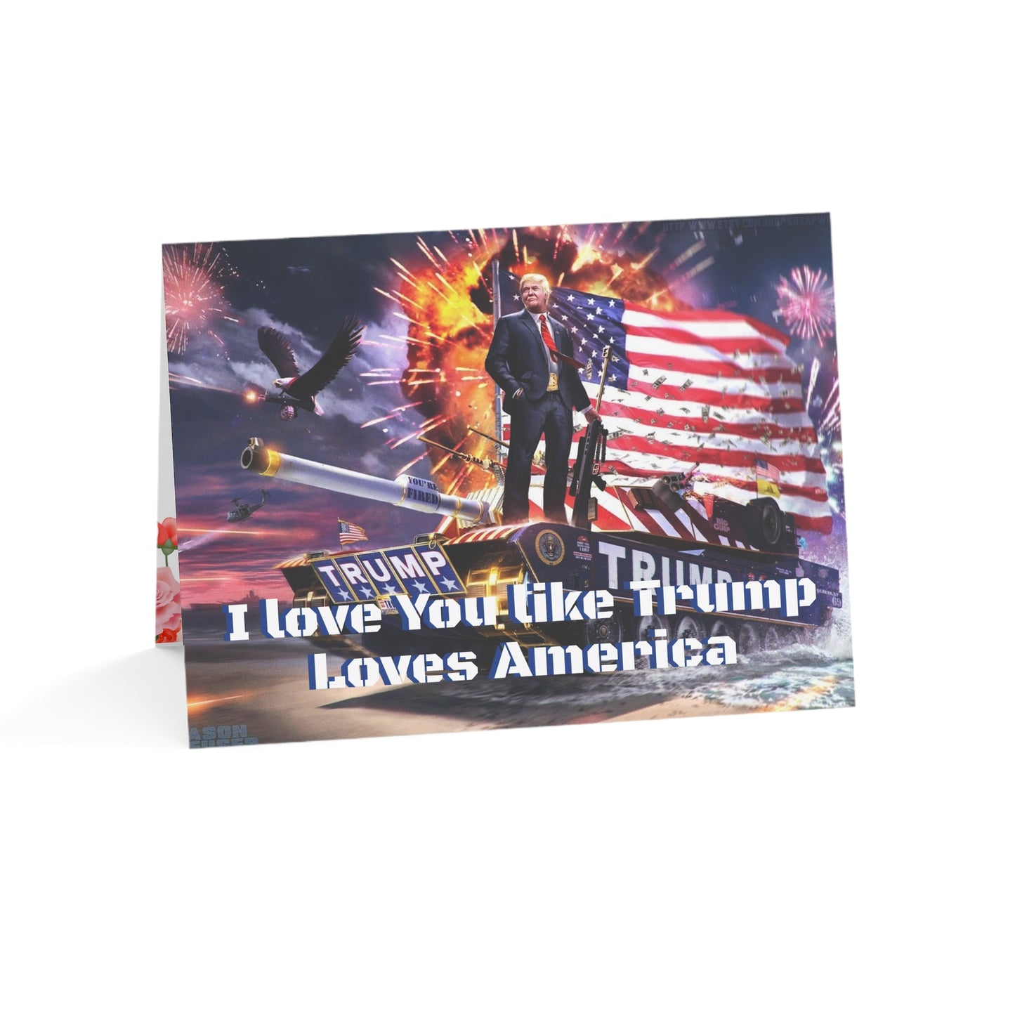 I love you like Trump Loves America Mother's Day MAGA Solider Greeting Cards