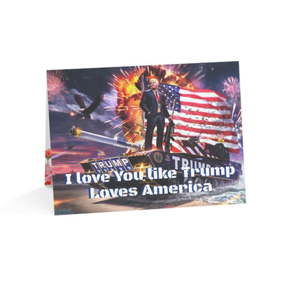 I love you like Trump Loves America Mother's Day MAGA Solider Greeting Cards