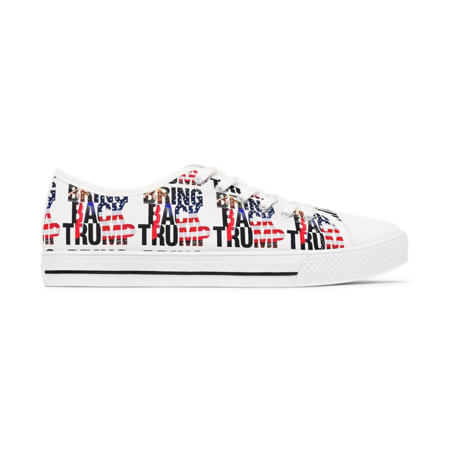 Bring Back Trump White MAGA All Over Print Women's Low Top Sneakers