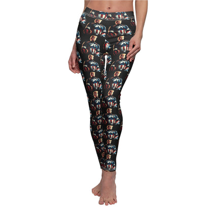 Captain Trump America Black Women's Casual Leggings