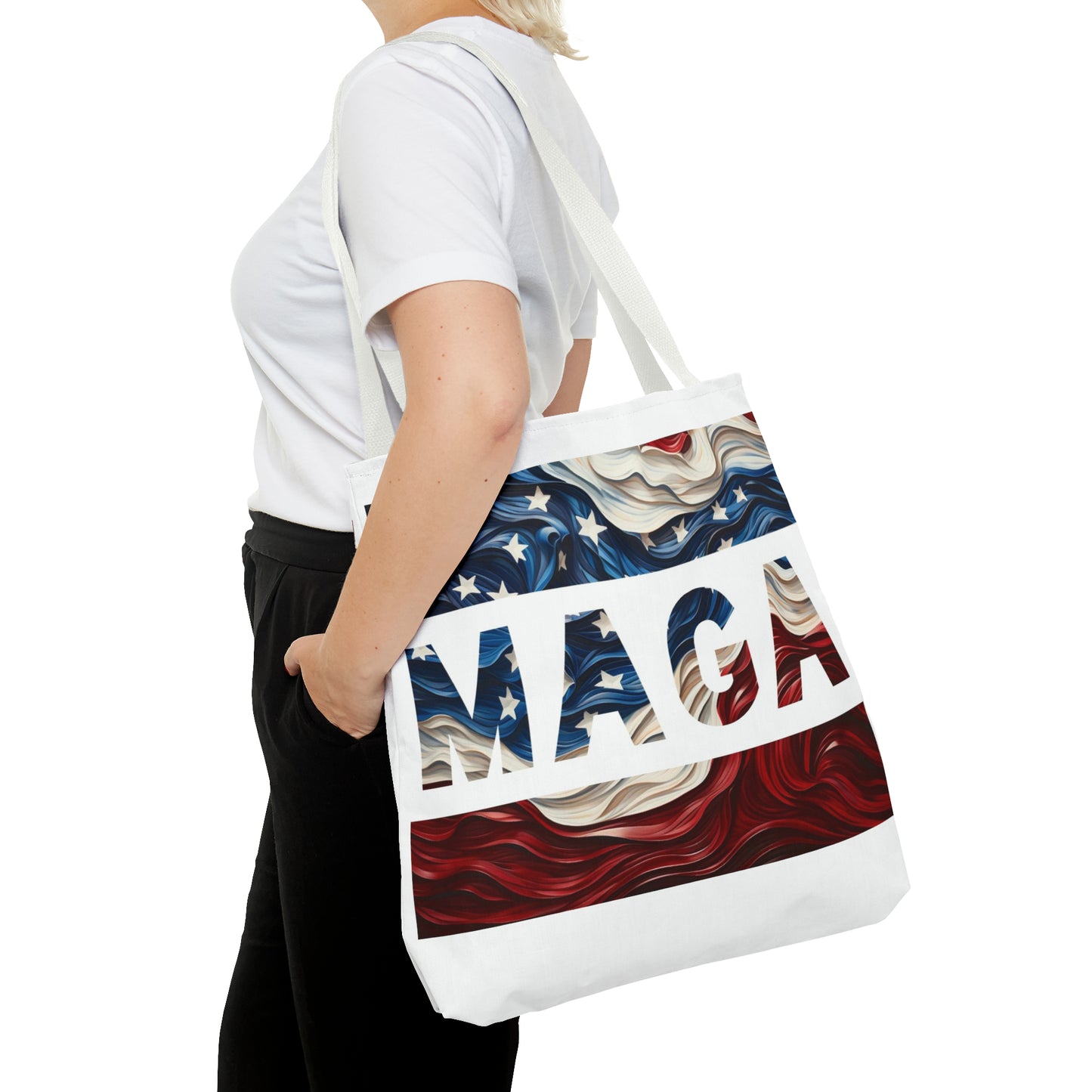 MAGA Red White and Blue Trump Rally Heavy Duty Tote Bag