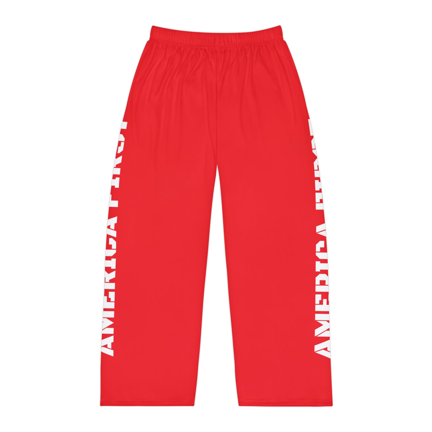 America First Red Men's Polyester Lounge Comfy Pajama Pants Trump
