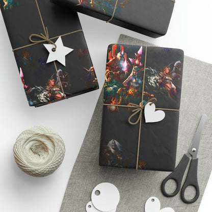 WoW Warcraft all characters Video Game Birthday Gift Wrapping Paper Holiday