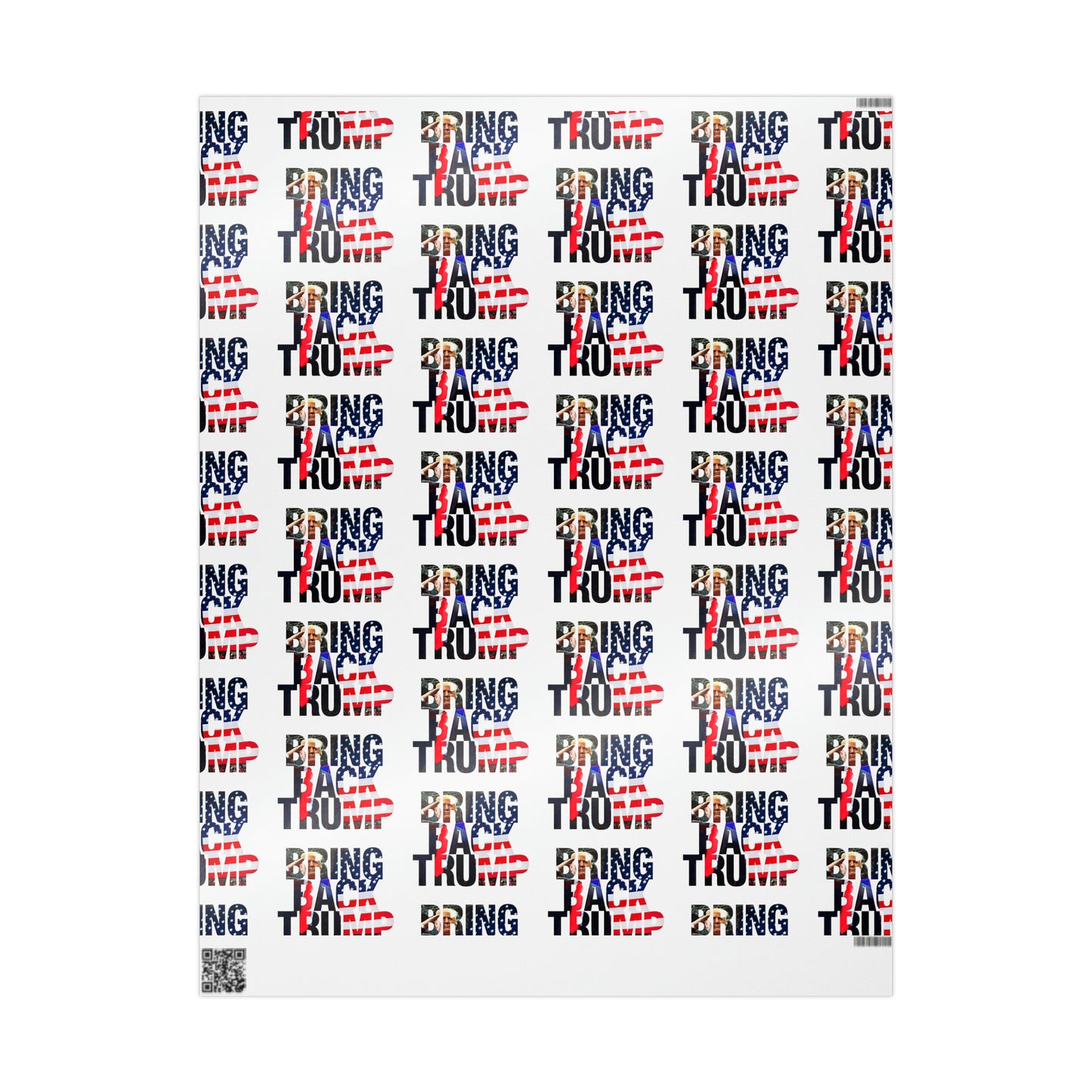 Bring Back Trump White Birthday Gift Present Wrapping Paper MAGA