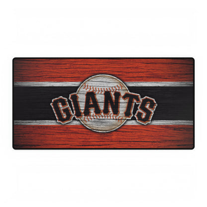 San Francisco Giants Wood Grain MLB Baseball High Definition Print Desk Mat Mousepad