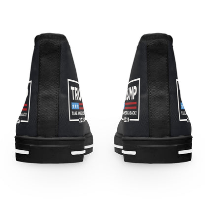 Trump 2024 Take America Back Black Women's High Top Sneakers Shoes