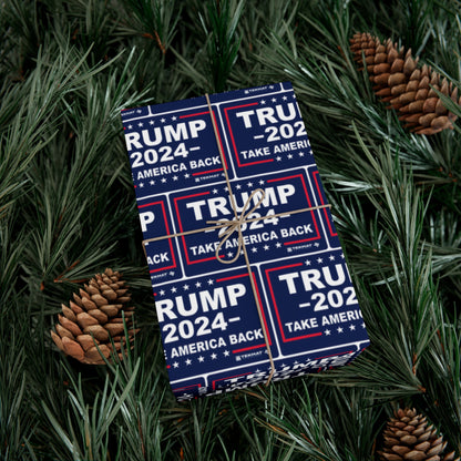 Trump Take America Back Christmas Wrapping gift Paper