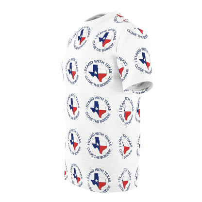 I stand with Texas Close the Border Unisex Cut & Sew Soft Tee