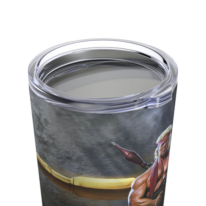 Rambo Trump 2024 Black MAGA Hot and Cold Stainless Tumbler 20oz