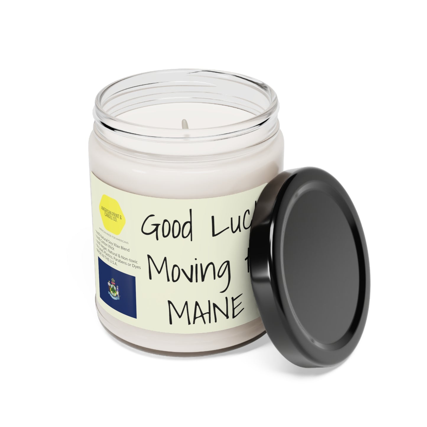 Good Luck moving to Maine scented Soy Candle, 9oz