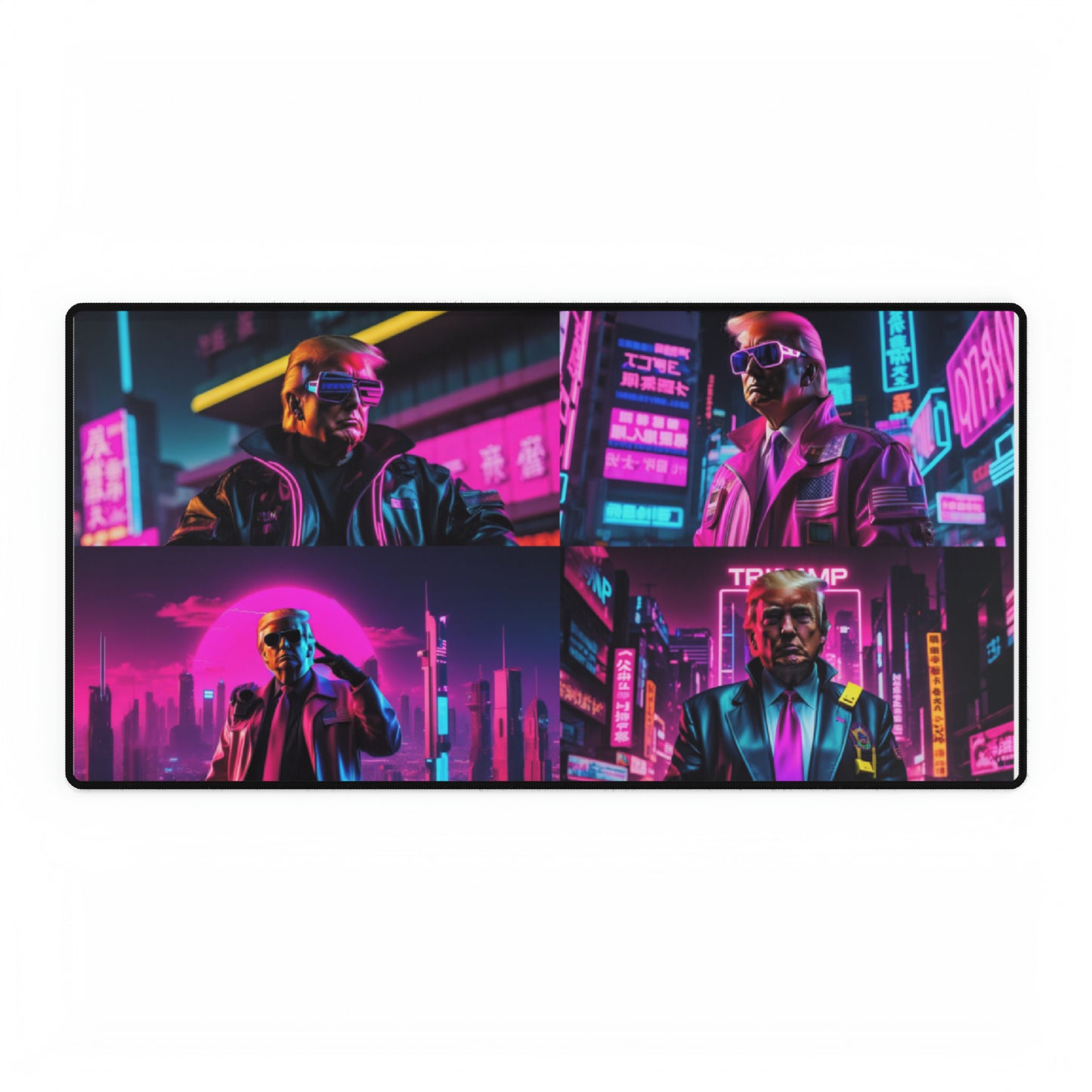 Amerikanische Schreibtischmatten im Cyberpunk-Stil von Donald Trump Video Gamer MAGA